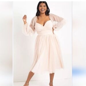 NEW Eloquii Light Pink Flowy Dress